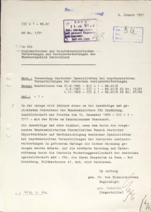 Konzept des Weinerlasses der Zentrale an die Auslandsvertretungen (PA AA, B 52, Bd. 162).